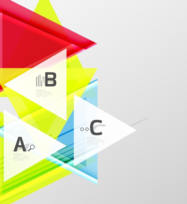 Vector fondo de triángulos de color fondo abstracto geométrico moderno