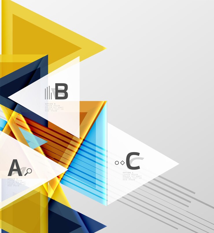 Vector fondo de triángulos de color fondo abstracto geométrico moderno