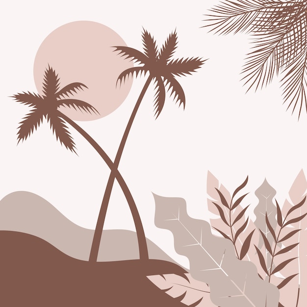 Vector fondo tropical monocromático