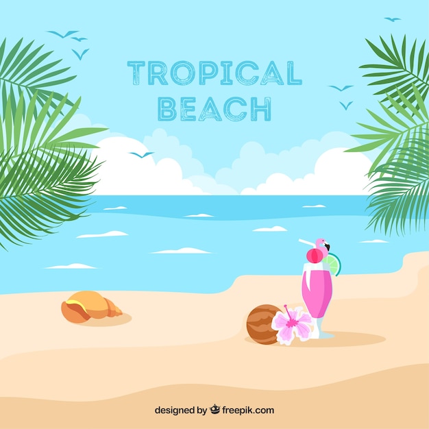 Fondo tropical de playa