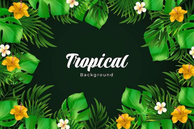 Vector fondo tropical realista