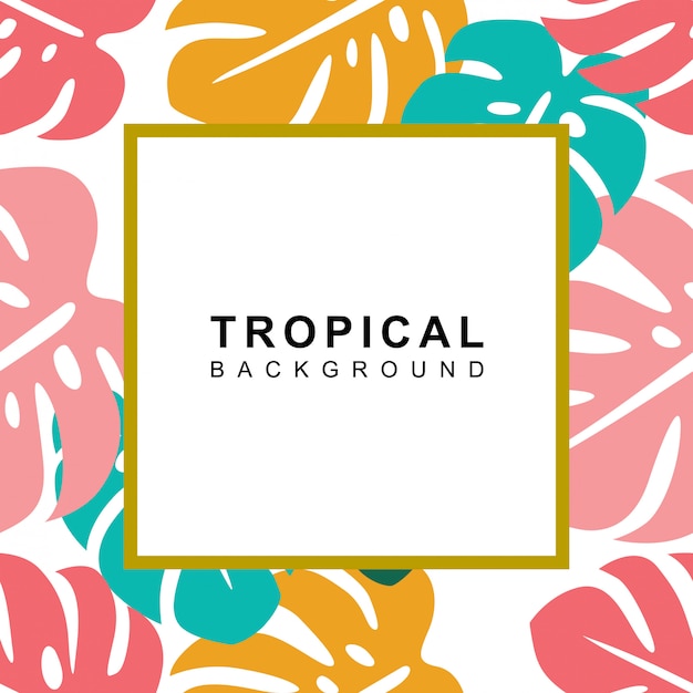 Vector fondo tropical