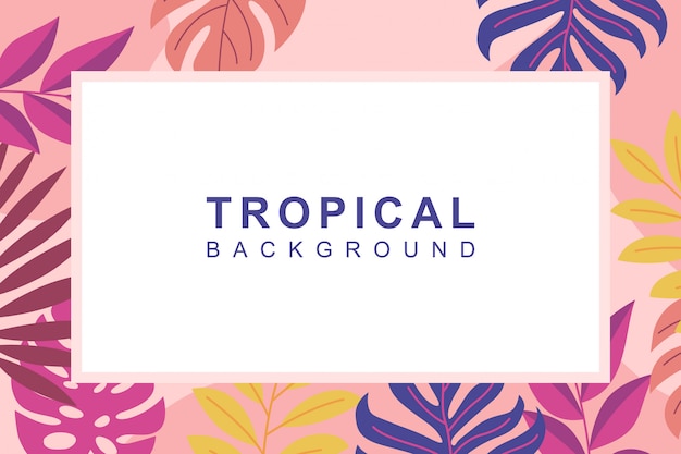 Vector fondo tropical