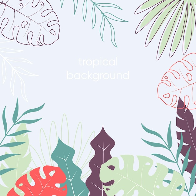 Vector de fondo tropical