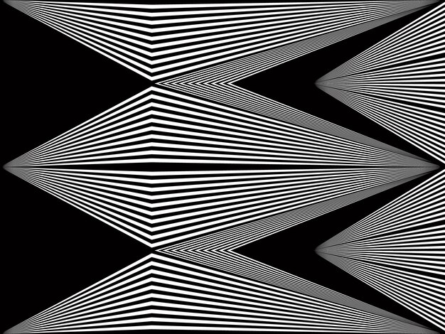 Fondo de túnel negro profundo de ilusión óptica realista. Fondo 3D hipnótico en blanco y negro.