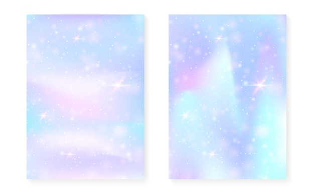 Fondo de unicornio con degradado mágico kawaii Princesa arco iris