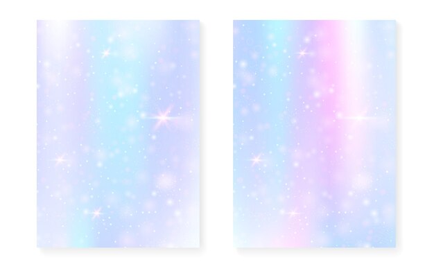 Fondo de unicornio con degradado mágico kawaii Princesa arco iris