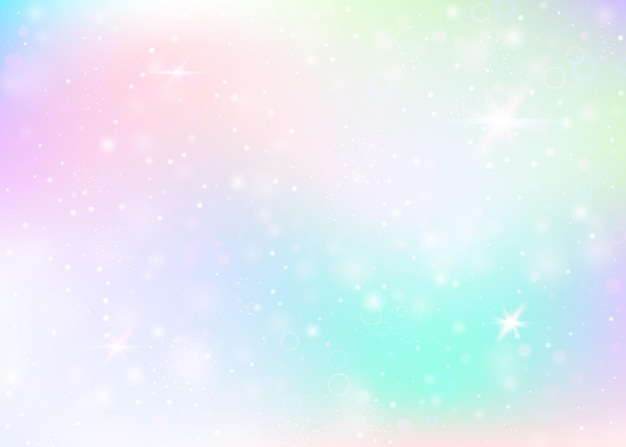 Fondo de unicornio con malla de arco iris
