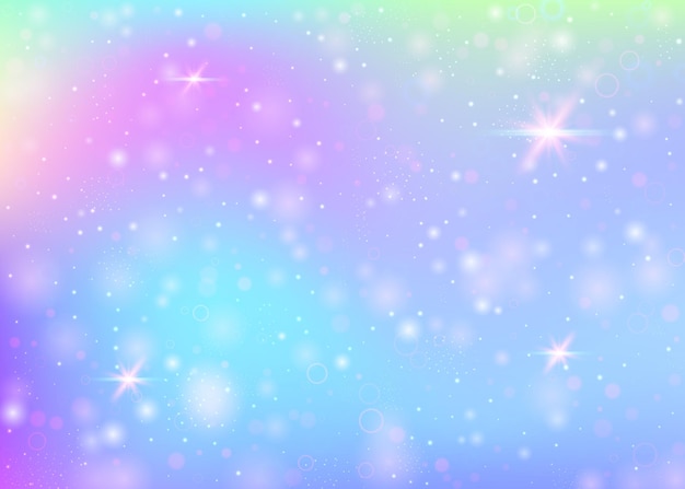 Fondo de unicornio con malla de arco iris