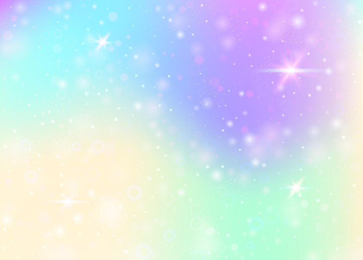 Vector fondo de unicornio con malla de arco iris