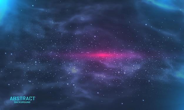 Fondo del universo Una noche con estrellas brillantes Galaxia Vía Láctea en el espacio ultraterrestre