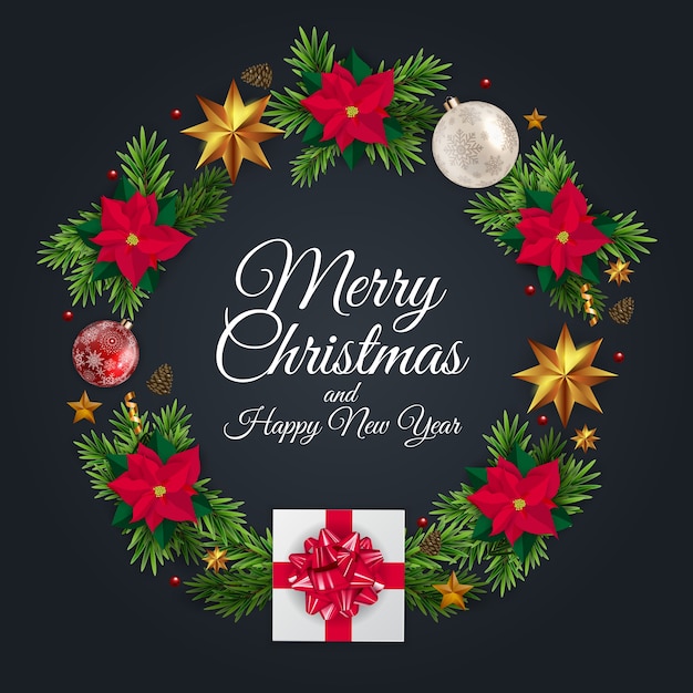 Fondo de vacaciones de año nuevo y feliz Navidad