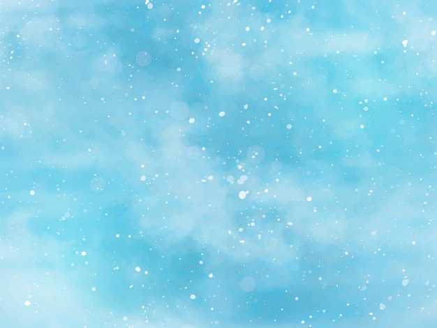 Fondo de vacaciones de invierno para Feliz Navidad y Feliz Año Nuevo Cielo azul de invierno con nieve cayendo