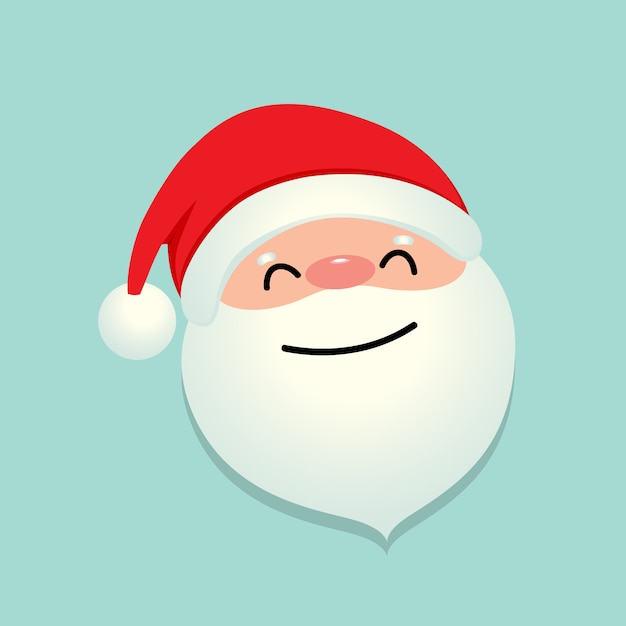 Fondo de vacaciones de Navidad con dibujos animados de santa claus. Ilustración vectorial