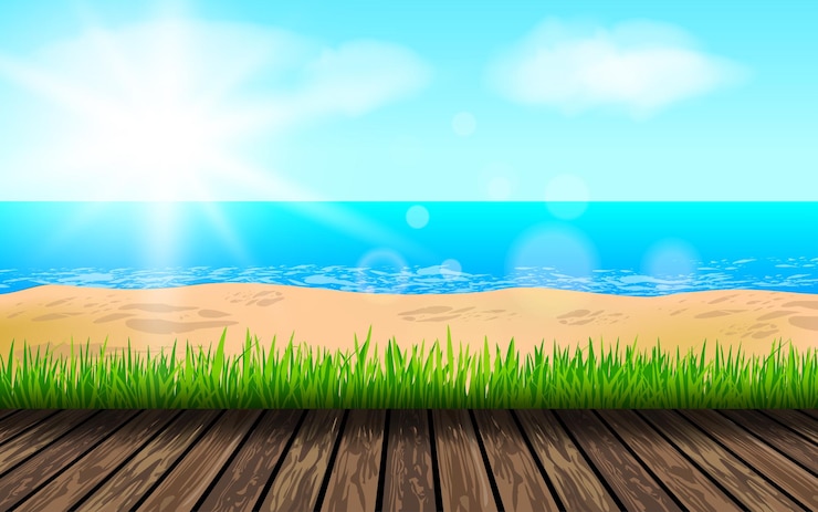 Vector fondo para vacaciones de veranofondo de playa de verano