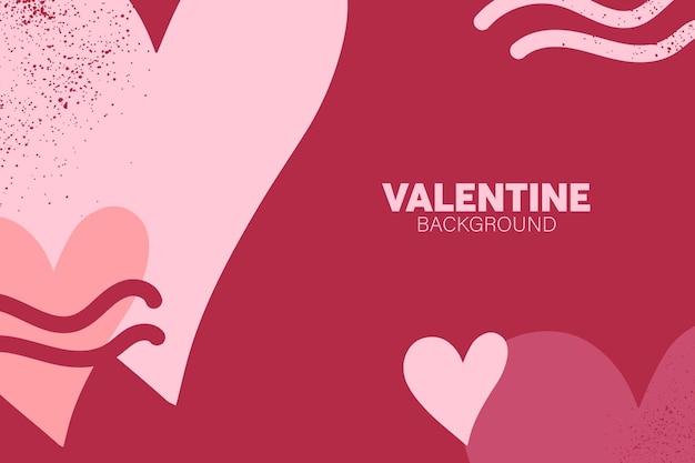 Vector fondo de valentines con color rosa y rojo