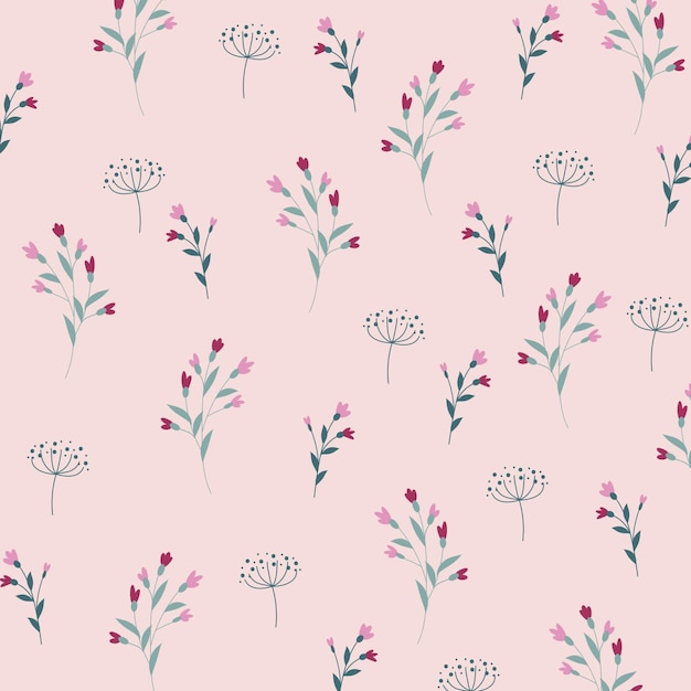 Fondo de varias flores pequeñas en color claro