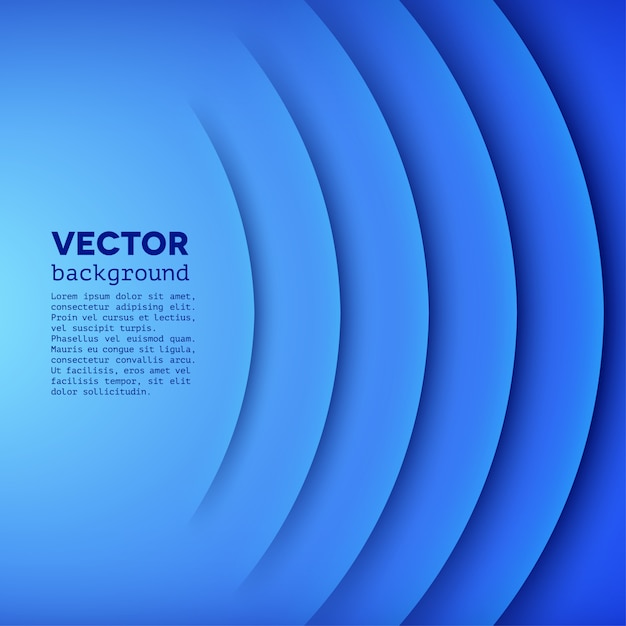 Fondo de vector abstracto con capas azules