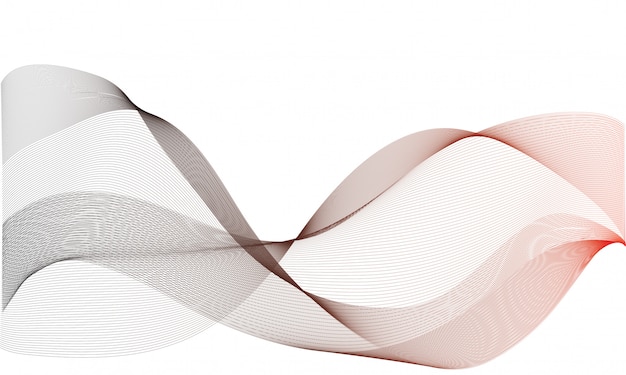 Vector fondo de vector abstracto, coloridas líneas onduladas transparentes