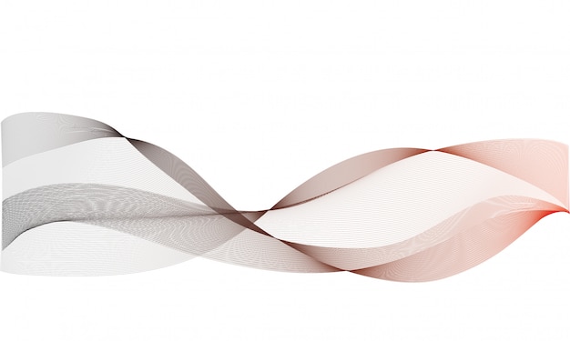 Vector fondo de vector abstracto, coloridas líneas onduladas transparentes