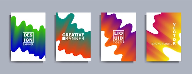 Fondo de vector abstracto Composición de formas de degradado Diseño futurista Textura de moda vibrante con colores de mezcla Ilustración vectorial Eps10