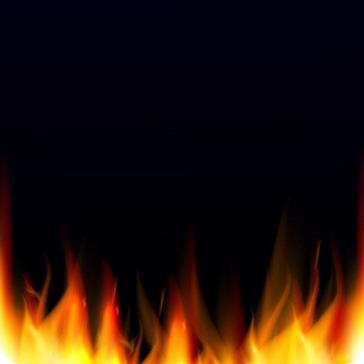 Vector fondo de vector abstracto con efecto de llamas de fuego realista.