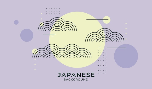 Fondo de vector abstracto geométrico japonés