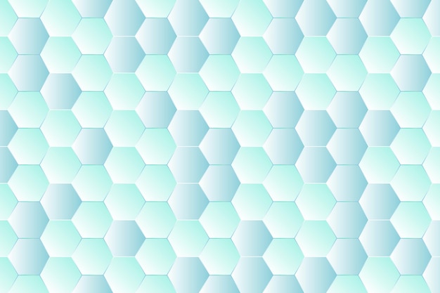 Fondo de vector abstracto hexágono geométrico degradado holográfico