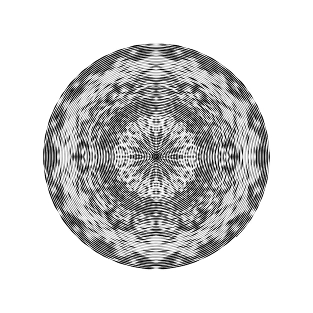 Fondo de vector abstracto Ilusión óptica Fondo redondo Efecto de movimiento