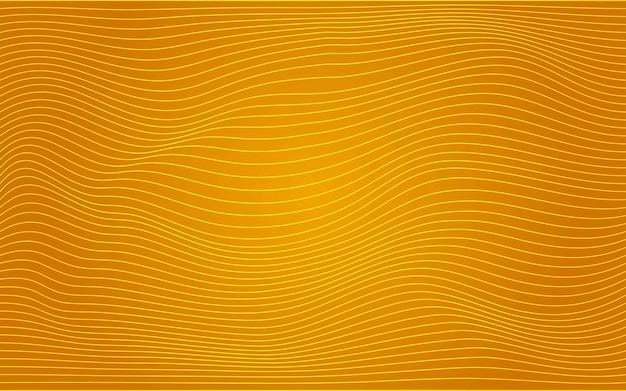 Vector fondo de vector abstracto de línea ondulada amarilla.