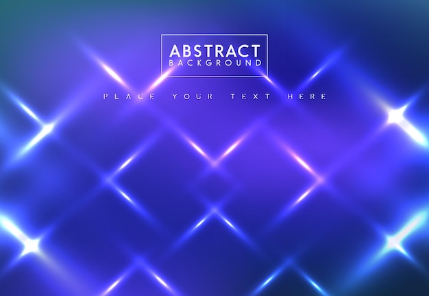 Fondo de vector abstracto con luces de neón Formas geométricas sobre fondo de discoteca brillante para tecnología musical