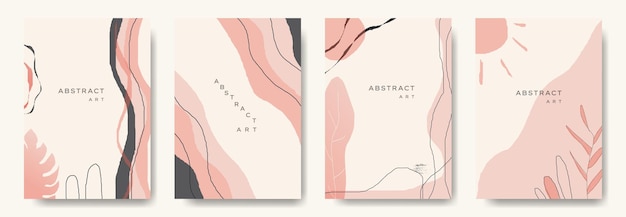Fondo de vector abstracto moderno estilo de moda mínimo varias formas configurar plantillas de diseño bueno