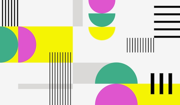 Fondo de vector abstracto moderno y limpio con formas y líneas