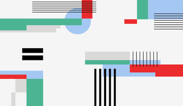Fondo de vector abstracto moderno y limpio con formas y líneas