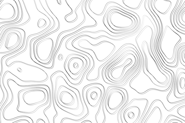 Fondo de vector abstracto topográfico en diseño en blanco y negro.