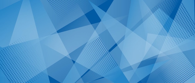 Fondo de vector abstracto triángulo polígono azul