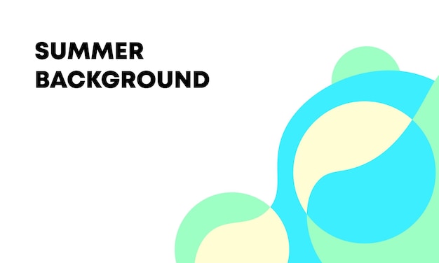 Fondo de vector abstracto verano azul con espacio de copia Banner de paisaje