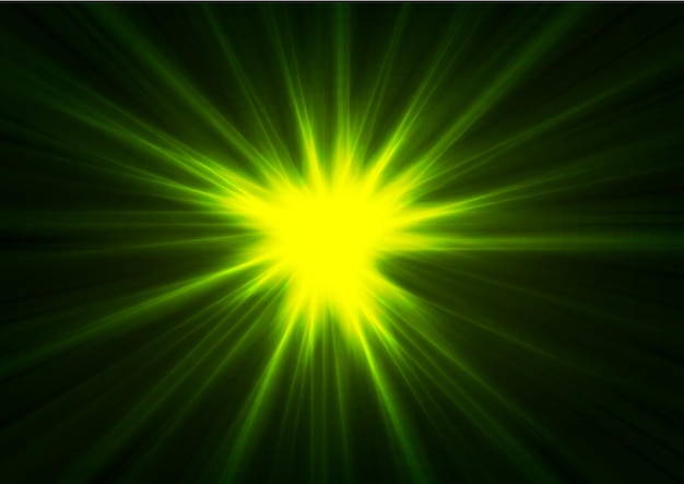 Fondo de vector abstracto de vigas brillantes brillantes verdes