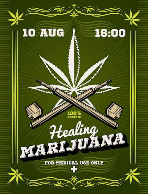 Vector fondo de vector de advertencia de marihuana malezas fumador de malezas