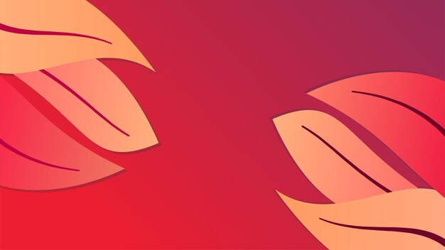 Fondo de vector aislado de ilustración de efecto de hojas rojas