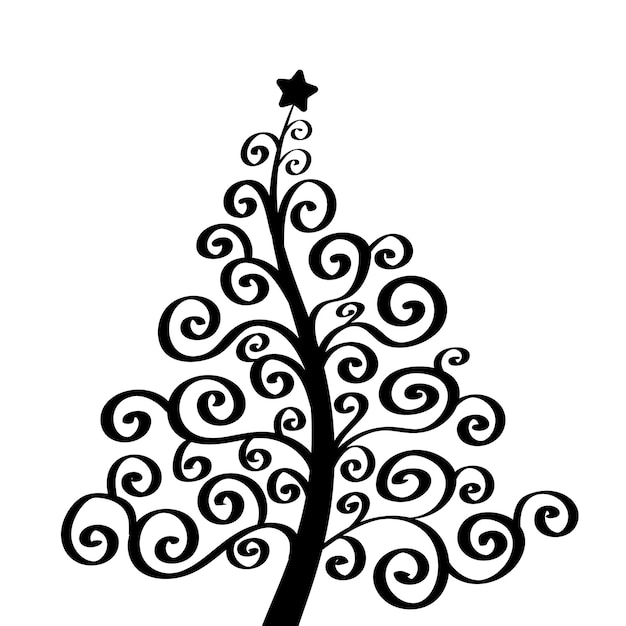 Vector fondo de vector de arte de árbol de navidad. tarjeta de felicitación o invitación