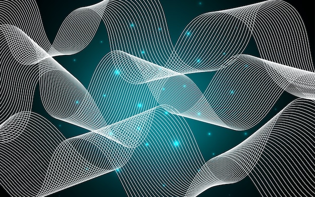 Fondo de vector azul oscuro con confeti de Navidad