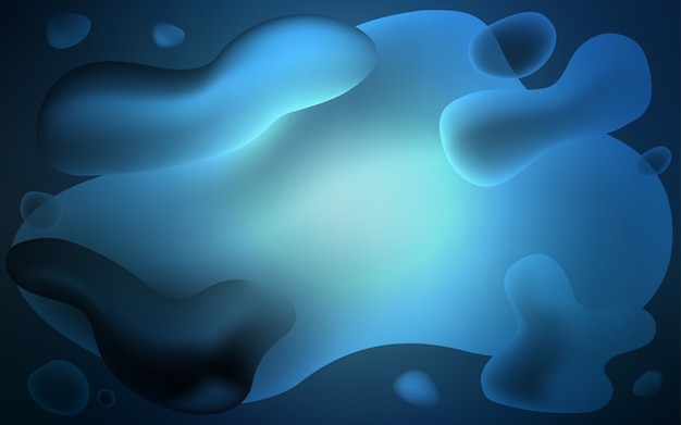 Vector fondo de vector azul oscuro con formas de lámpara