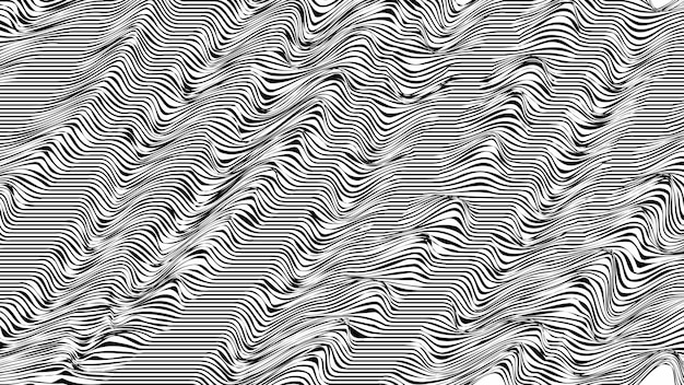 Fondo de vector de banda de onda de plantilla artística ondulada abstracta