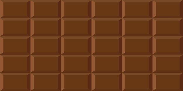 Fondo de vector de barra de chocolate. Bloque de chocolate negro. Postre dulce.