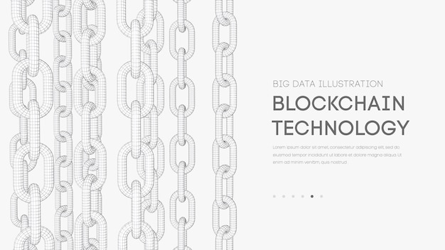 Fondo de vector de big data de tecnología digital blockchain fondo de vector de tecnología de criptomoneda