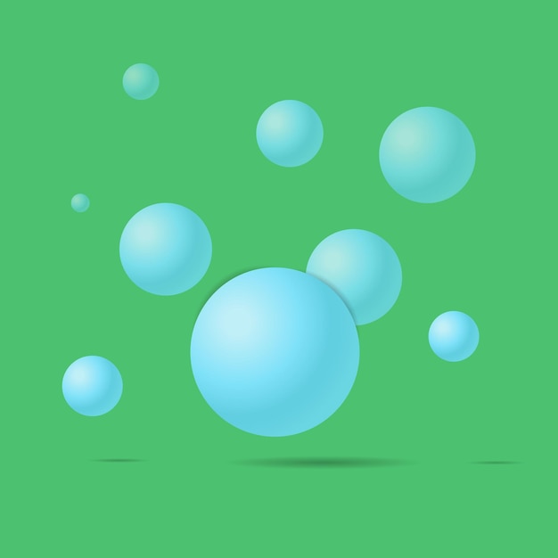 Fondo con vector de bolas 3D