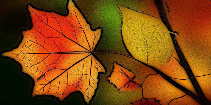 Vector fondo de vector brillante de hojas de otoño