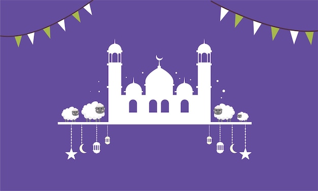 fondo de vector para la celebración de eid aladha