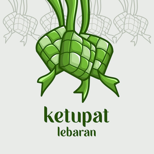 Fondo de vector de comida Ketupat